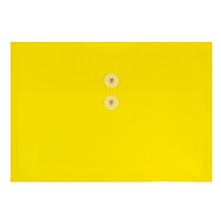 JAM PAPER Plastic Envelopes with Button & String Tie Closure - 12 Pack