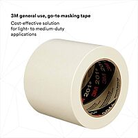 3M 201+ Tan Masking/Painter's Tape - 96 mm Width - 64744 [PRICE is per ROLL]