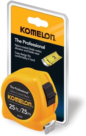 Komelon 4925IM The Professional 25-Foot Inch/Metric Scale Power Tape, Yellow