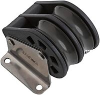 Barton Size 3 45mm Plain Bearing Double Upright Pulley Block — 400kg SWL, 10mm