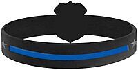 THIN BLUE LINE USA Silicone Shield Bracelet