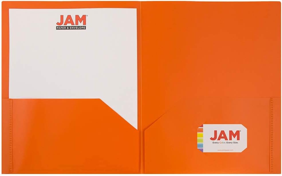 JAM Paper Plastic 2-Pocket POP Folders
