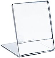 Azar Displays Acrylic L-Shaped Sign Holders, Clear - Pack of 10