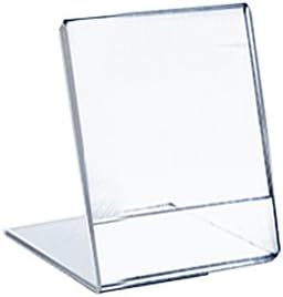 Azar Displays Acrylic L-Shaped Sign Holders, Clear - Pack of 10