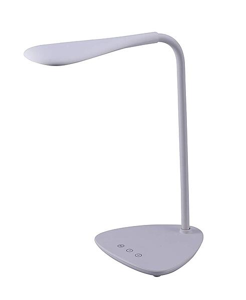 BLACK+DECKER VLED1820-BD Battery LED Desk Lamp, Dimmable with Adjustable Color Temperature, 4 Hour Battery Life, Rechargeable, Reduces Eyestrain, White Triangle Base