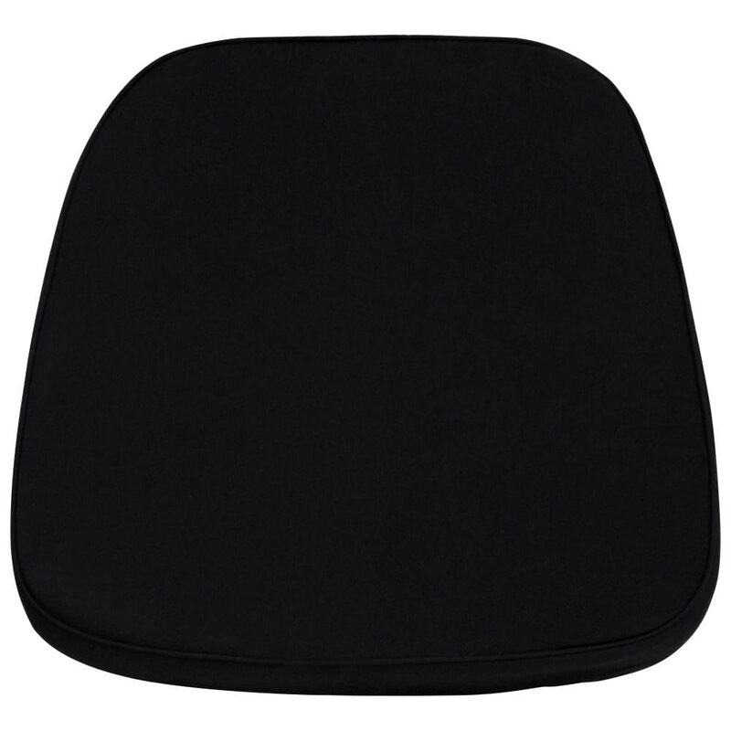 Flash Furniture Soft Black Fabric Chiavari Chair Cushion Black 1 Count (Pack of 1)