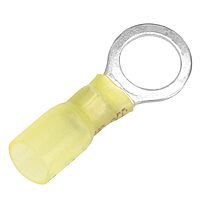 Pacer 12-10 AWG Heat Shrink Ring Terminal - 3/8" Stud Size - 100 Pack