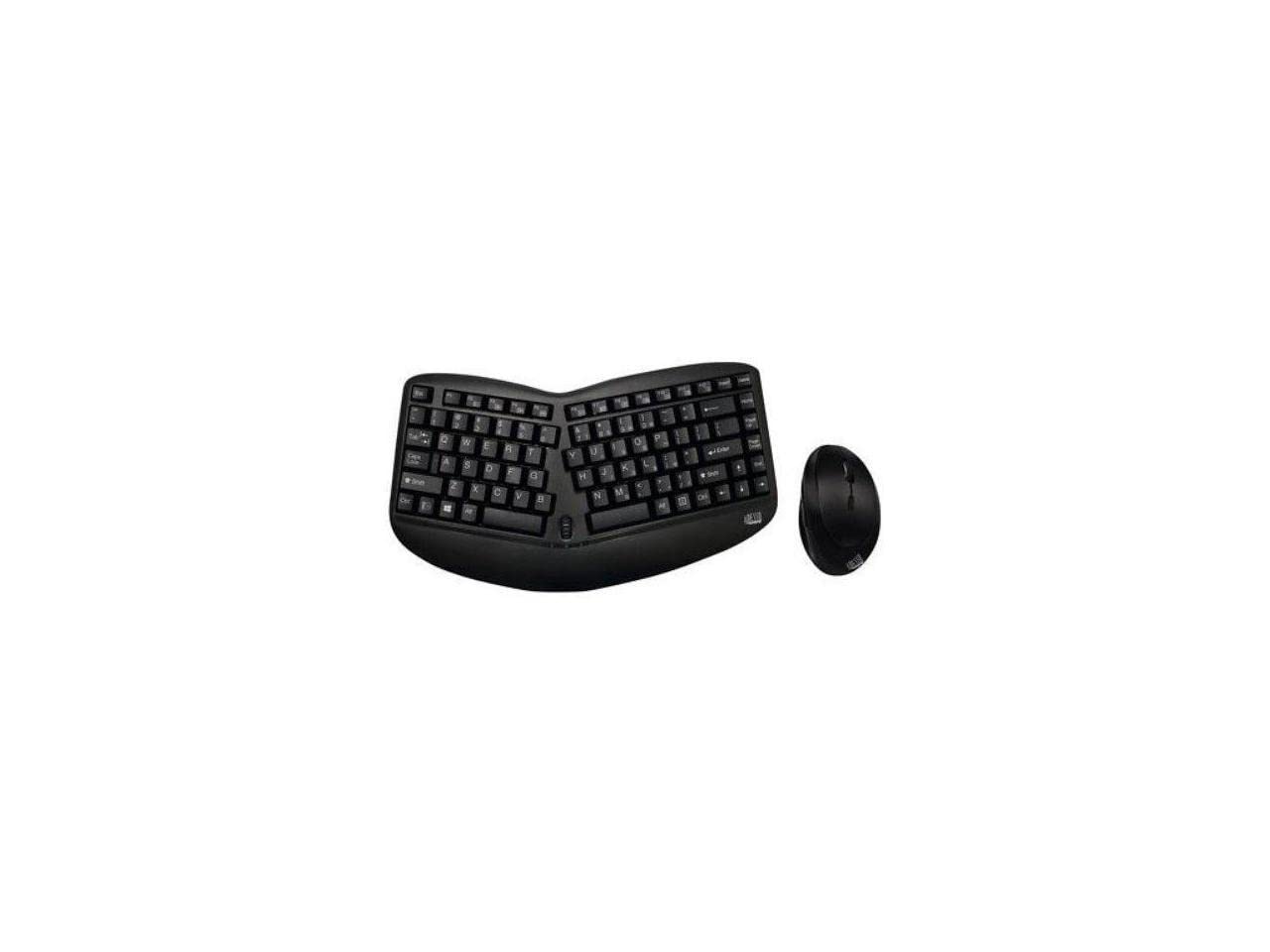 WKB-1150CB Tru-Form Wireless Ergo Mini Keyboard & Mouse Combo, Ergonomic & Compact Size Design Keyboard and Ergonomic