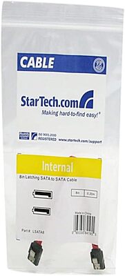 StarTech.com 8in Latching SATA Cable - Secure latching SATA cable designed for new system boards and SATA hard drives - Red