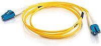 C2G Legrand Fiber Optic Ethernet Cable, Yellow 9/125 LC-LC Duplex Single Mode Fiber Patch Cable, 1 Meter (3.3 Foot) PVC Coated Fiber Optic Ethernet, 1 Count, C2G 29191