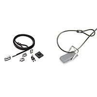 Kensington Desktop & Peripherals Locking Kit 2.0 - 8 ft Cable - Keyed Lock - Black - Carbon Steel - For Desktop Computer