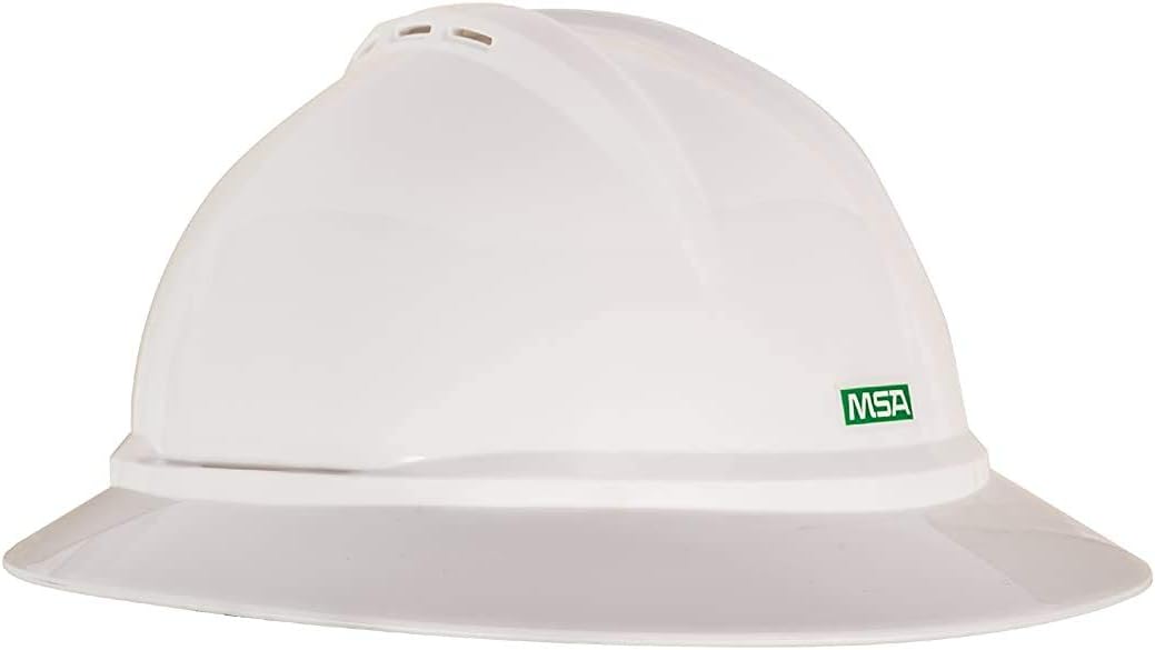 MSA V-Gard 500 Hat Vented 4-Point Fas-Trac III, White, Lot of 20