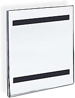 AZAR DISPLAYS Clear Acrylic U-Frame Sign Holders with Magnetic Strips
