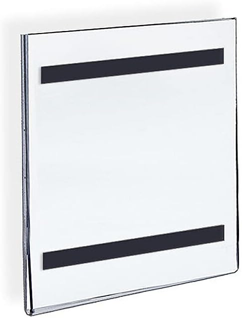 AZAR DISPLAYS Clear Acrylic U-Frame Sign Holders with Magnetic Strips