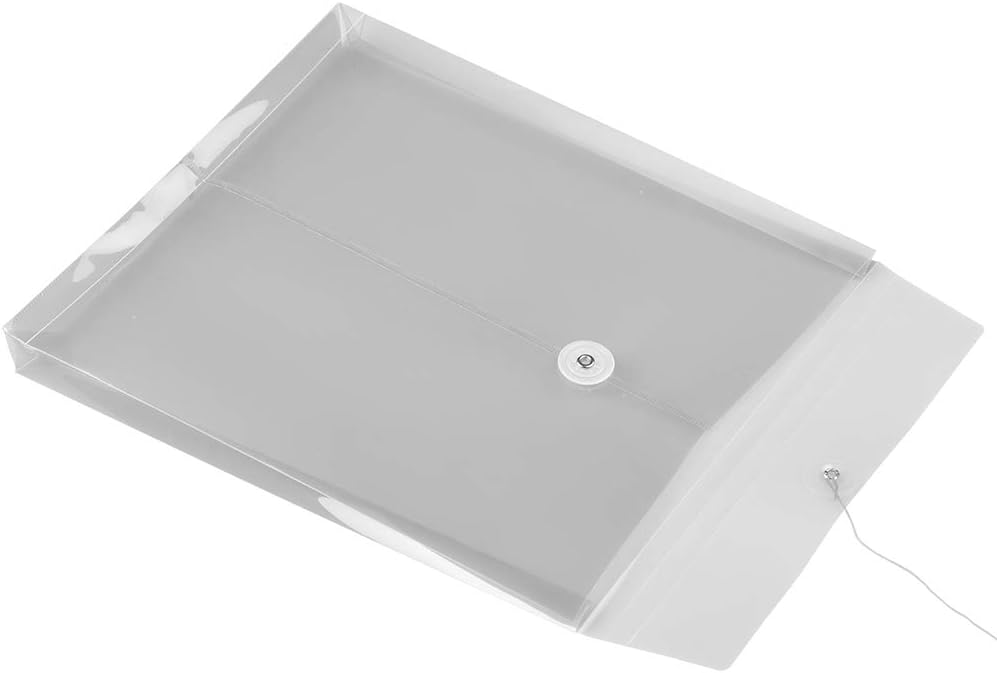 JAM PAPER Open-End Plastic Envelopes, Button & String