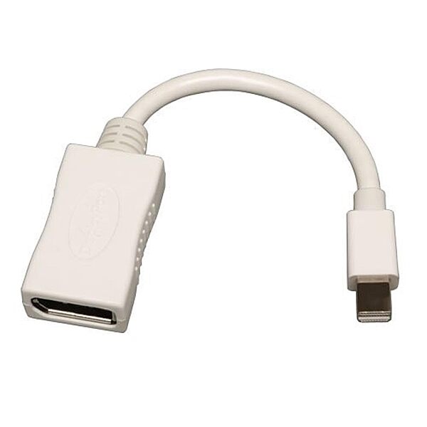 Tripp Lite 6in Mini DisplayPort to DisplayPort Video Adapter Converter Cable 2560x1600 @ 60Hz M/F 6" White (P139-06N-DP) 6