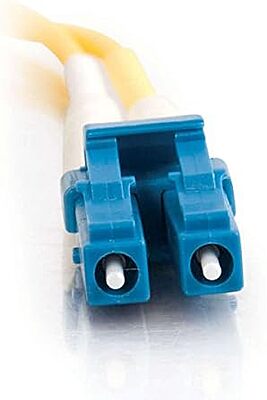 C2G Legrand Fiber Optic Ethernet Cable, Yellow 9/125 LC-LC Duplex Single Mode Fiber Patch Cable, 1 Meter (3.3 Foot) PVC Coated Fiber Optic Ethernet, 1 Count, C2G 29191