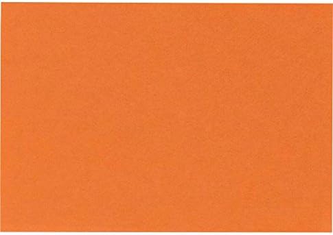 LUX Mini Flat Cards, #17, 2 9/16in x 3 9/16in, Mandarin Orange, Pack Of 50
