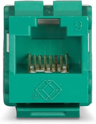 Black Box Green Unshielded CAT6 Keystone Jack, 110 Punchdown, TAA
