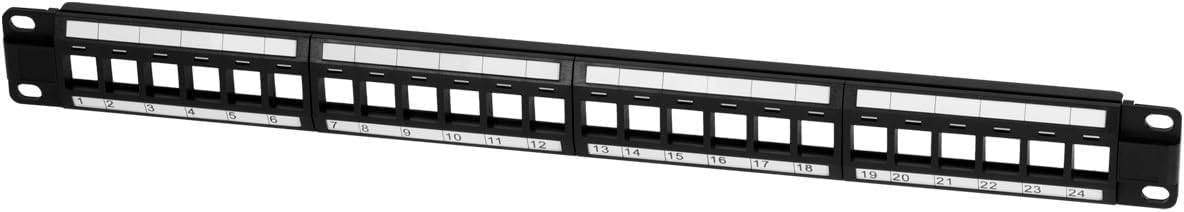 Monoprice Keystone Jack Panel, 24 ports