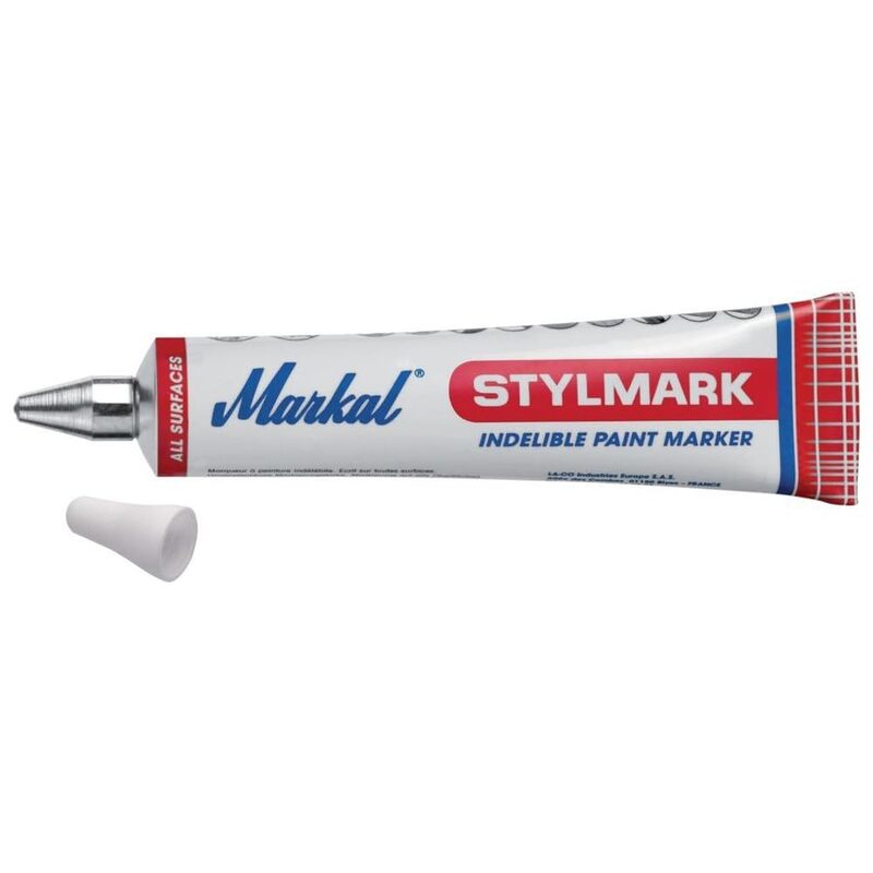 Markal 96652- StylMark Steel Ball Tip Paint Marker for Rough, Vertical, Oily and Wet surfaces, Nondripping