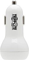 Tripp Lite USB Car Charger Dual-Port USB C 18W, USB-A 12W w/Lightning Cable (U280-C02-30W-K)