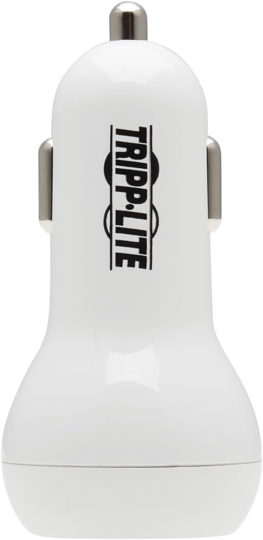 Tripp Lite USB Car Charger Dual-Port USB C 18W, USB-A 12W w/Lightning Cable (U280-C02-30W-K)