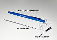 Markal 96006 - Markal Silver-Streak Holder with 1 Reflective Lead, Built-in Sharpener