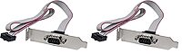 StarTech.com 1 Port 16-Inch DB9 Serial Port Bracket to 10 Pin Header - Low Profile (PLATE9M16LP) (Pack of 2) 1 Count (Pack