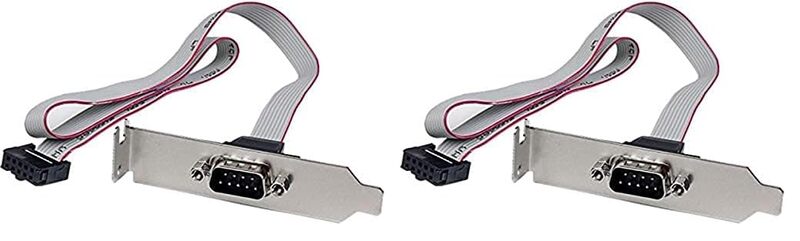 StarTech.com 1 Port 16-Inch DB9 Serial Port Bracket to 10 Pin Header - Low Profile (PLATE9M16LP) (Pack of 2) 1 Count (Pack