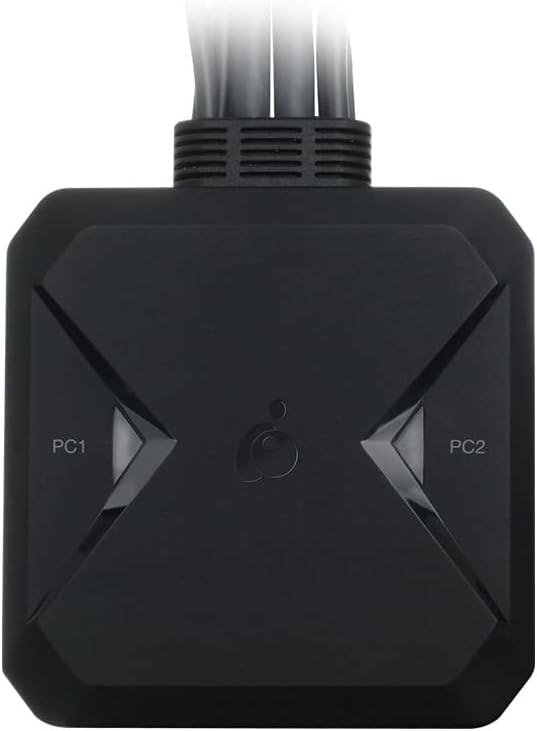 IOGEAR 2-Port USB Cable KVM Switch with Audio, Plug n Play