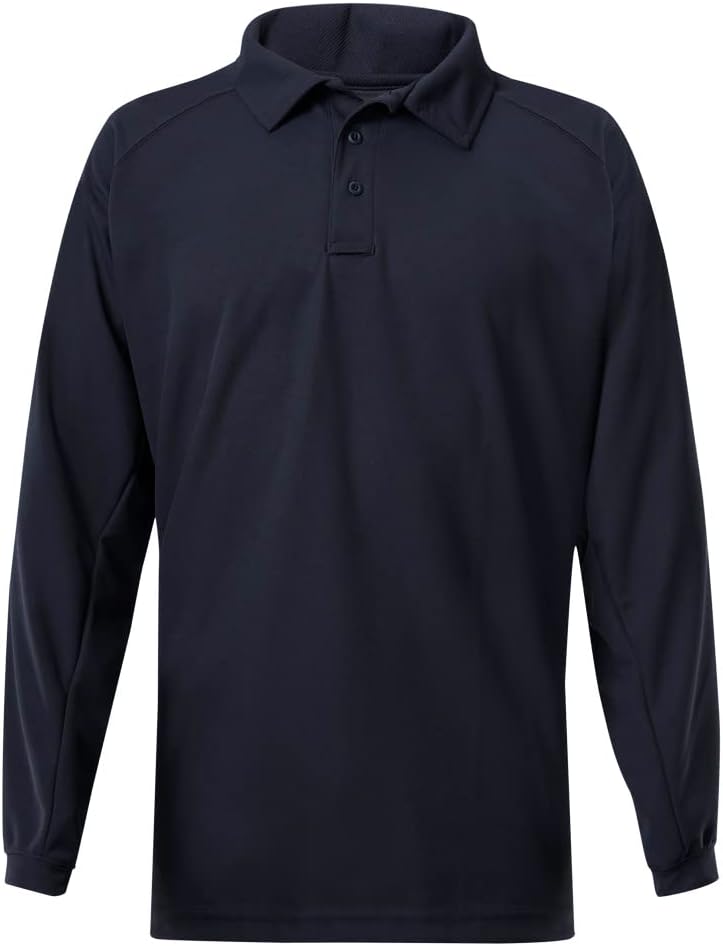 VERTX Mens Coldblack Long-Sleeve Tactical Polo Shirt
