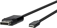 Belkin USB-C to DisplayPort Adapter Cable 4k 60Hz 6 foot - Black - 5.91 ft DisplayPort/USB A/V Cable - B2B10306BLK