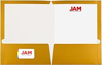 JAM PAPER Laminated Two-Pocket Glossy Presentation Folders - Letter Size