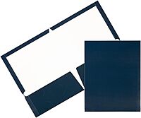 JAM PAPER Laminated Two-Pocket Glossy Presentation Folders - Letter Size