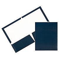 JAM PAPER Laminated Two-Pocket Glossy Presentation Folders - Letter Size