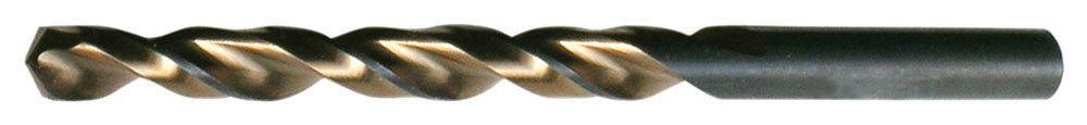 CLE-LINE Jobber Drill Bit, 5/16 in (0.3125) HSS, 135° Split Point, Black/Gold - C18446