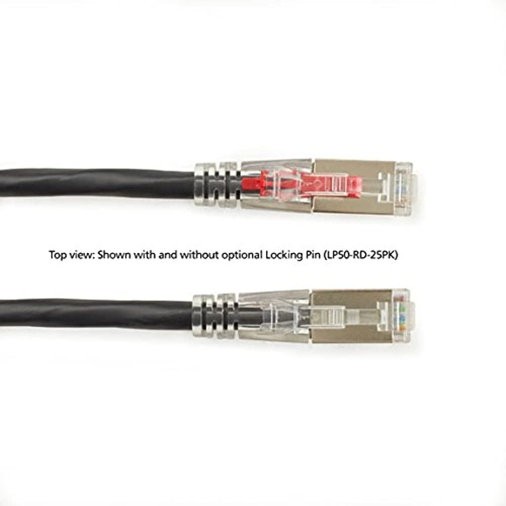 CAT6 250-MHZ Locking Snagless Stranded Shielded Ethernet Patch Cable - 5 ft - Black