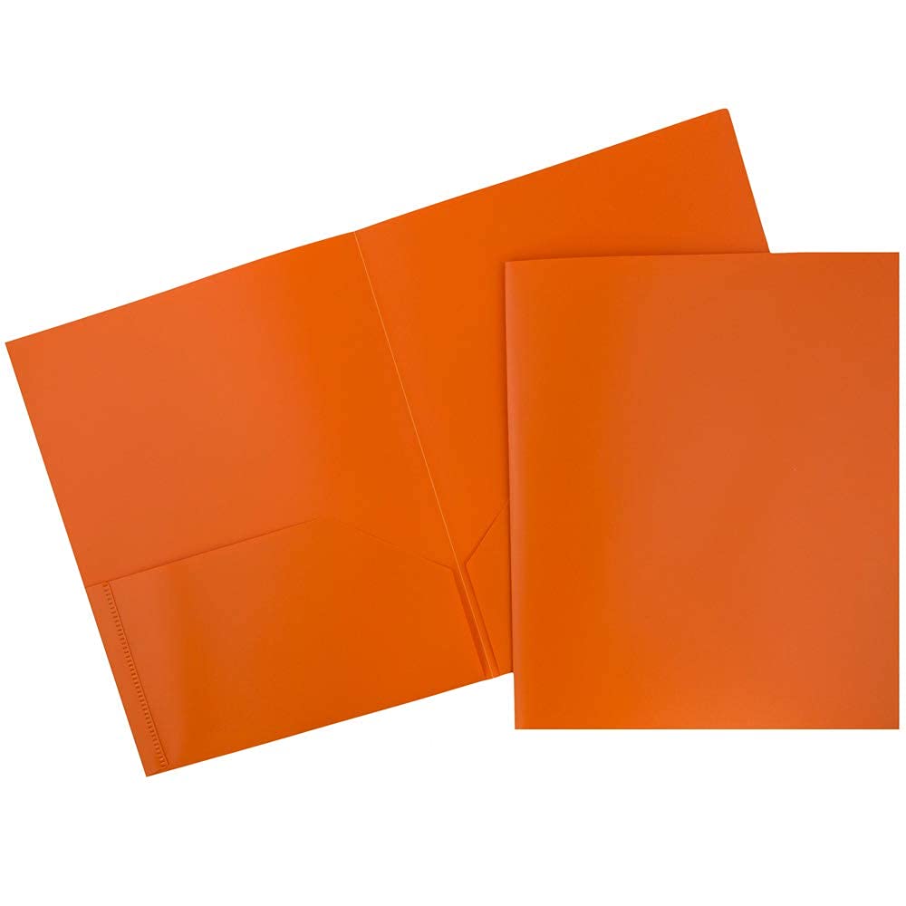 JAM Paper Plastic 2-Pocket POP Folders