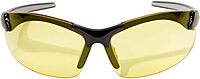 EDGE Zorge G2 Wrap-Around Safety Glasses, Anti-Scratch, Non-Slip, UV 400, Military Grade, ANSI/ISEA & MCEPS Compliant, 5.04" Wide, Black Frame/Yellow Lens (Pack of 2)