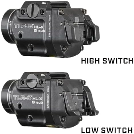 Streamlight 69476 TLR-8 HL-X G sub USB 1000-Lumen Weapon Rail-Mounted Rechargeable Tactical Flashlight with Integrated Green