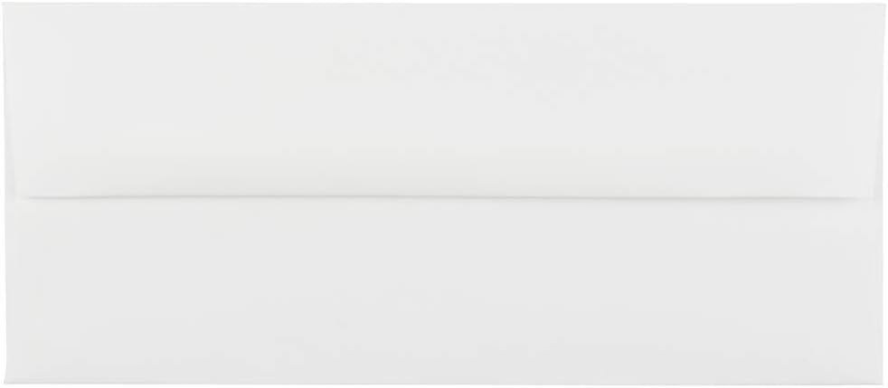 JAM PAPER #10 Business Stationery Set - 4 1/8 x 9 1/2 Envelopes & Matching Letter Paper - Strathmore Bright White Wove