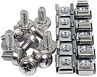 StarTech.com M6 Mounting Screws With Cage Nuts, Pack Of 50