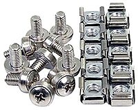 StarTech.com M6 Mounting Screws With Cage Nuts, Pack Of 50