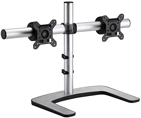 Atdec VFS-DH Dual Freestanding Horizontal Desk Monitor Mount (Supports two displays horizontally up to 27) with horizontal