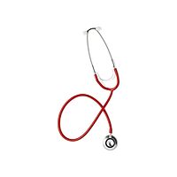 Medline MDS926206 Dual-Head Stethoscope - Latex-Free - Red