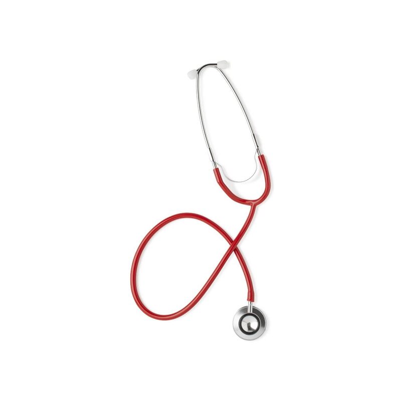 Medline MDS926206 Dual-Head Stethoscope - Latex-Free - Red