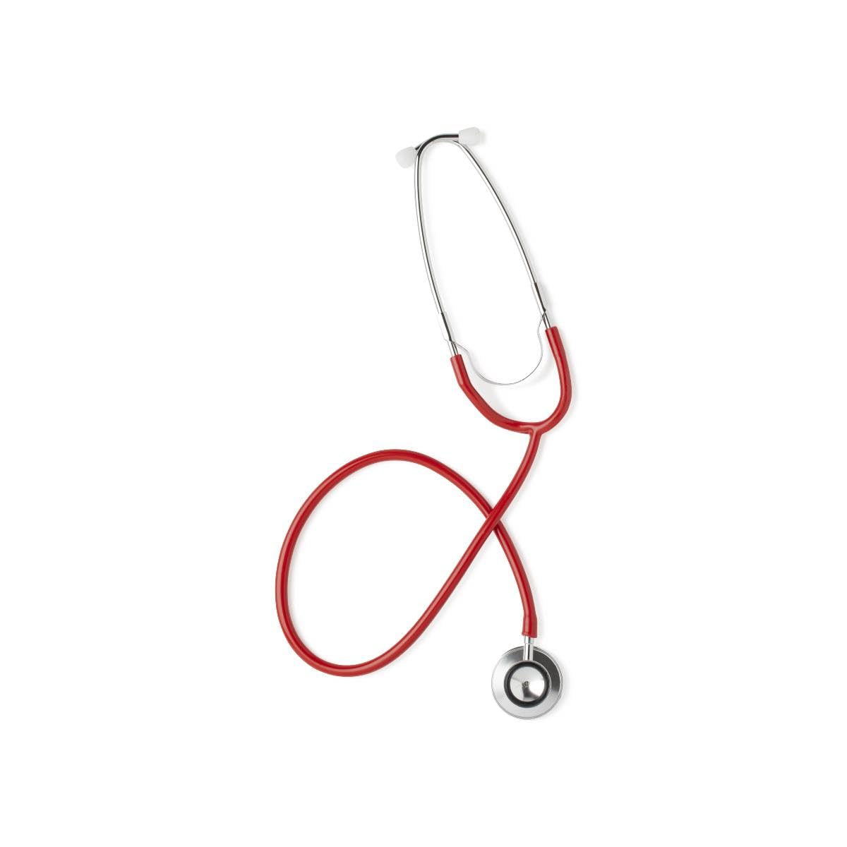 Medline MDS926206 Dual-Head Stethoscope - Latex-Free - Red