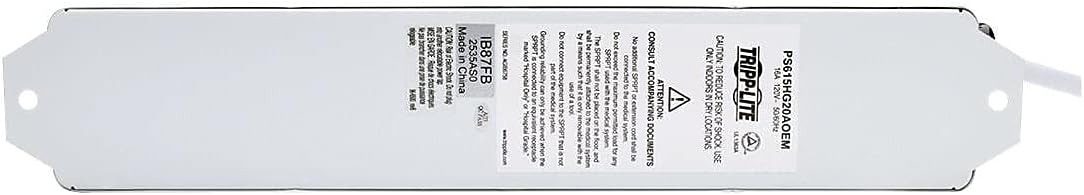 TRIPP LITE Medical-Grade Power Strip with Hospital-Grade Outlets (UL 1363A)