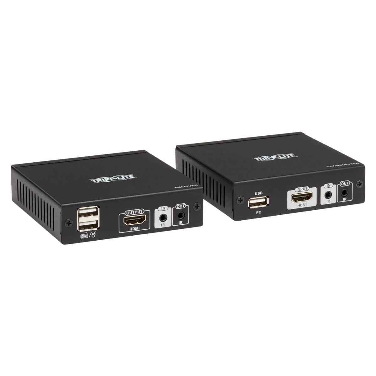 Tripp Lite HDMI HDBaseT KVM Console Extender Over Cat6, 4k HDMI Video Extender, 2 USB Ports, IR, 4K @ 30 Hz
